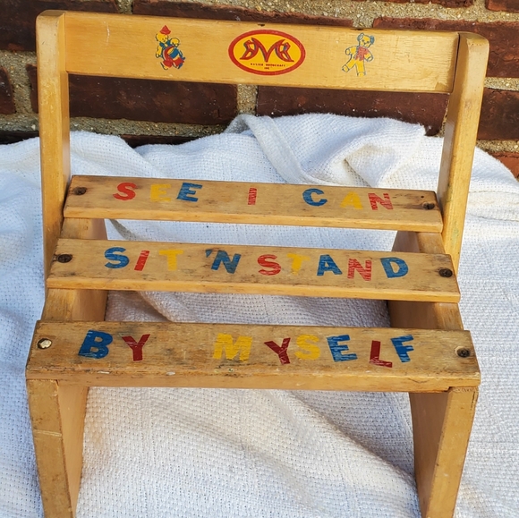 Vintage Other - Vintage sit n stand childrens chair